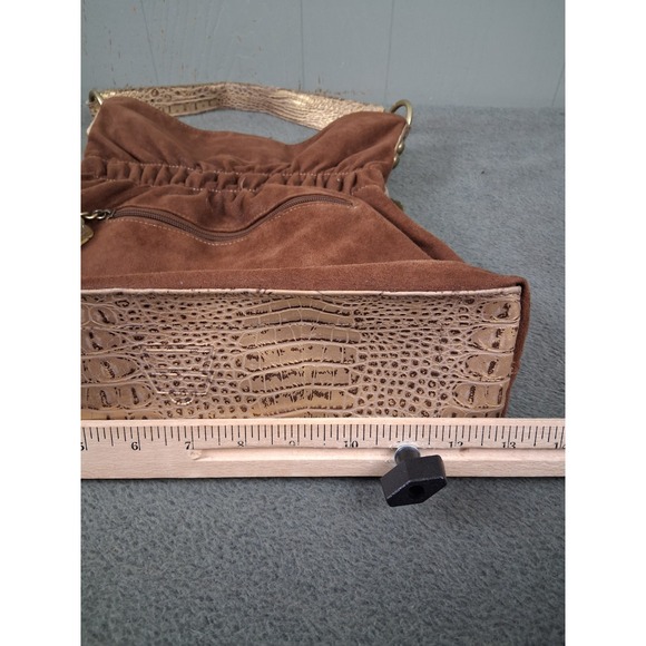 Kathy Van Zeeland Chocolate Brown Concho Belt Handbag Boho Designer‎ Bead Hippie - Picture 6 of 12